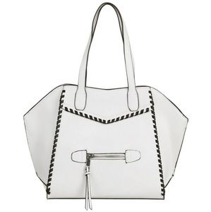 NWT BCBG Aubry Tote White 19" X 12"